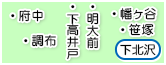 下北沢・明大前・笹塚・幡ヶ谷・下高井戸・調布・府中